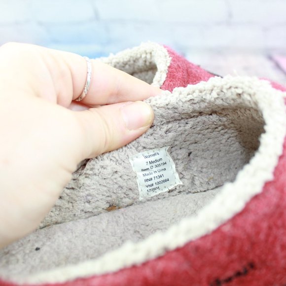 LL BEAN Daybreak Scuff Cat Motif Slippers Size 7 M - Picture 7 of 9